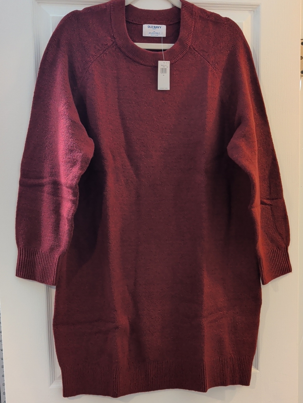 Old Navy Long Sleeve Sweater Dress - Burgundy